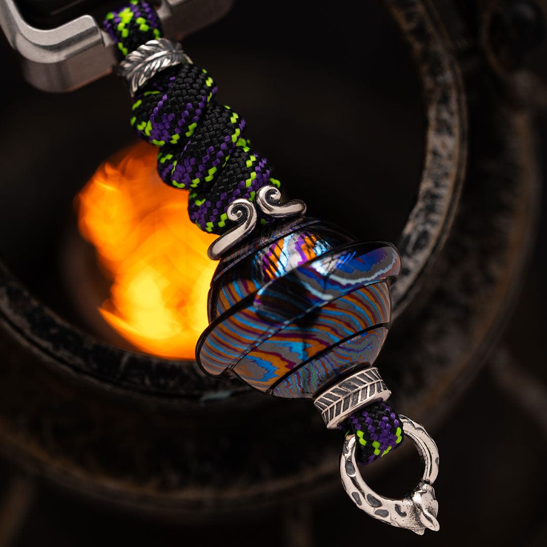 EDC Paracord Braiding Service – GEEOne | Atwood 550 Rope Titanium Tritium Bead Sterling Silver Kit
