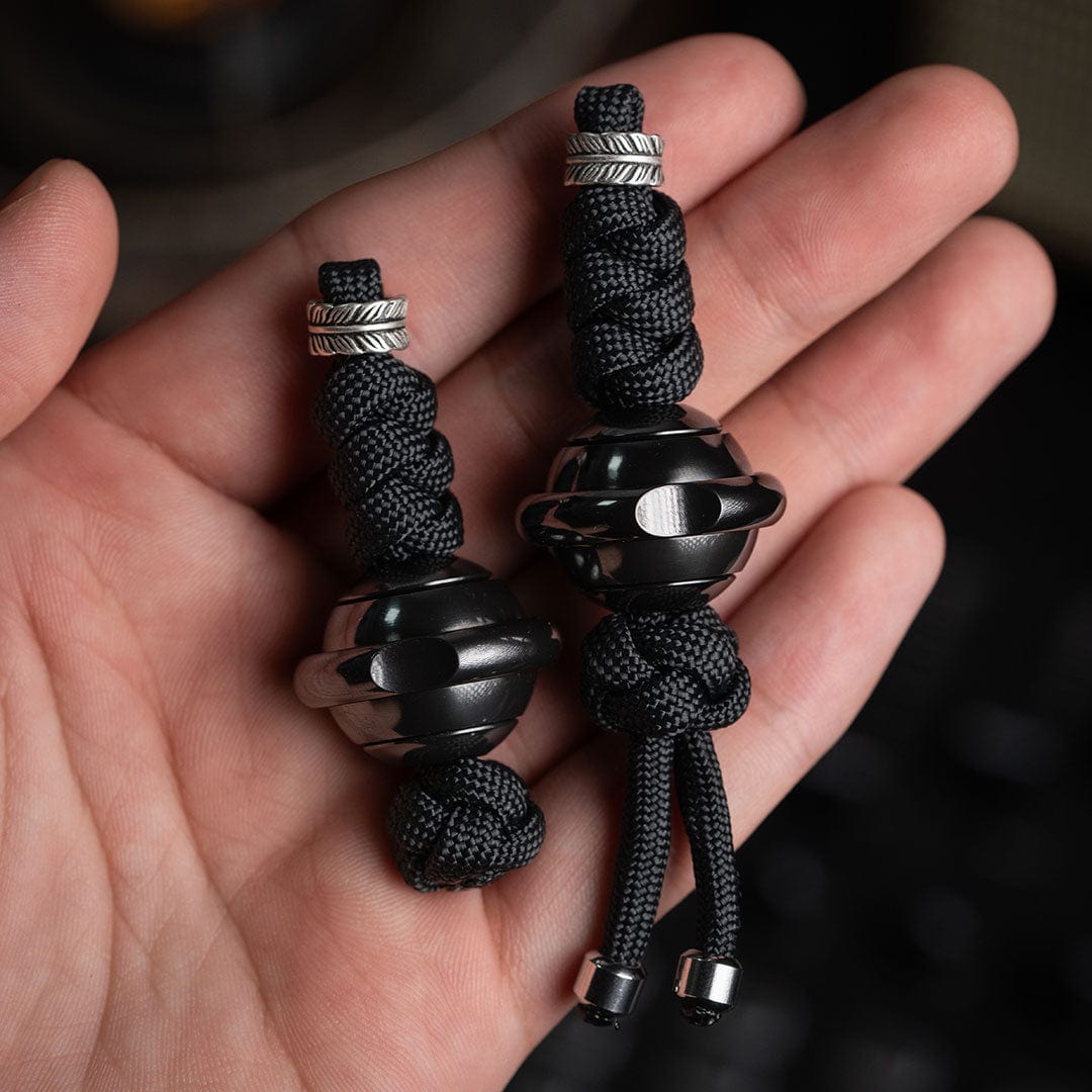 EDC Paracord Braiding Service – GEEOne | Atwood 550 Rope Titanium Tritium Bead Sterling Silver Kit