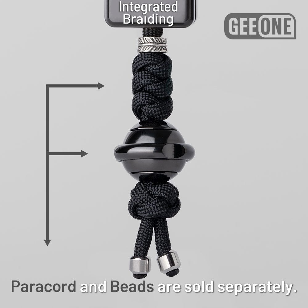 EDC Paracord Braiding Service – GEEOne | Atwood 550 Rope Titanium Tritium Bead Sterling Silver Kit
