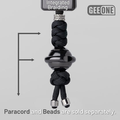 EDC Paracord Braiding Service – GEEOne | Atwood 550 Rope Titanium Tritium Bead Sterling Silver Kit
