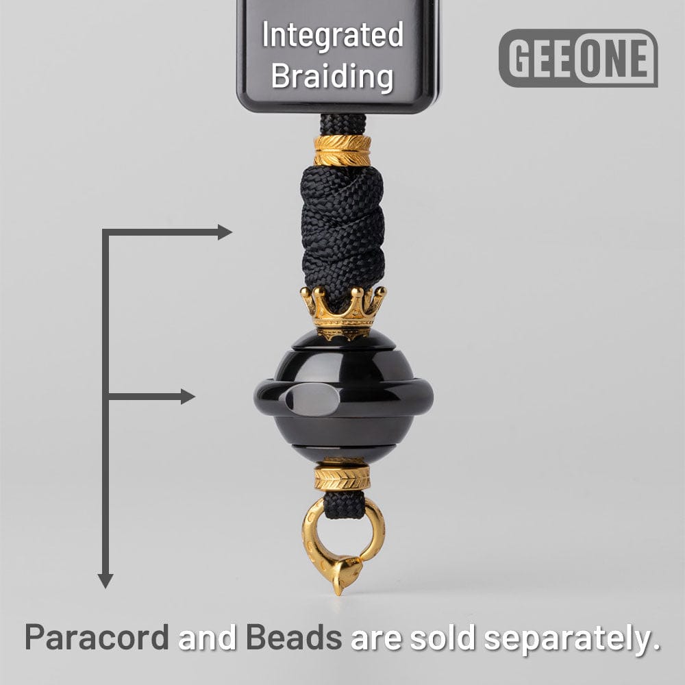 EDC Paracord Braiding Service – GEEOne | Atwood 550 Rope Titanium Tritium Bead Sterling Silver Kit