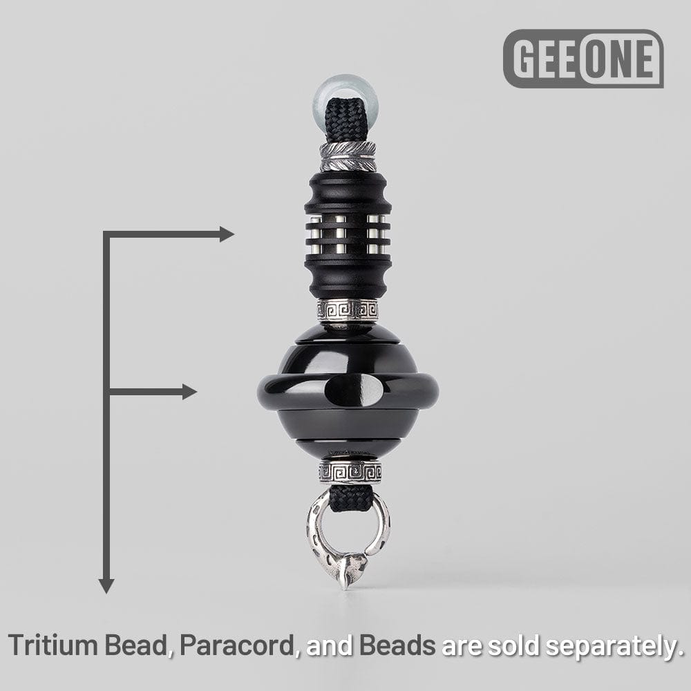 EDC Paracord Braiding Service – GEEOne | Atwood 550 Rope Titanium Tritium Bead Sterling Silver Kit