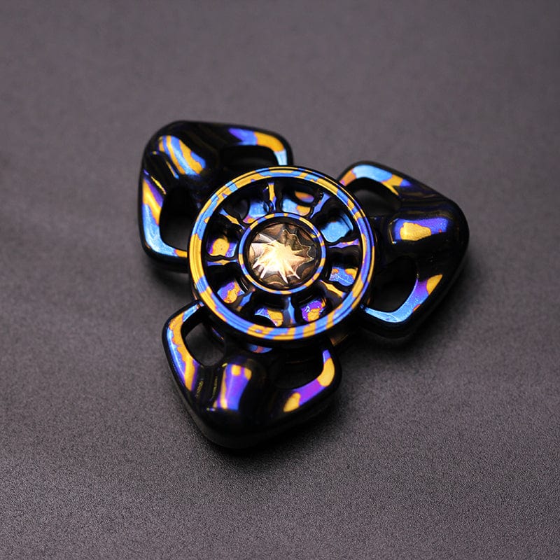 Spinning Top – Chimago Exorcism | Stainless Steel Copper Zirconium Damascus EDC Spinner