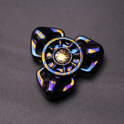 Spinning Top – Chimago Exorcism | Stainless Steel Copper Zirconium Damascus EDC Spinner