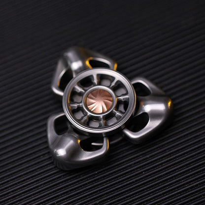 Spinning Top – Chimago Exorcism | Stainless Steel Copper Zirconium Damascus EDC Spinner
