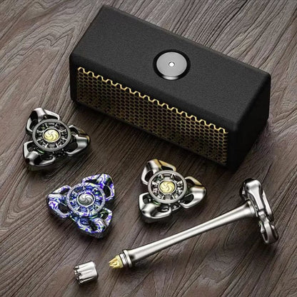 Spinning Top – Chimago Exorcism | Stainless Steel Copper Zirconium Damascus EDC Spinner