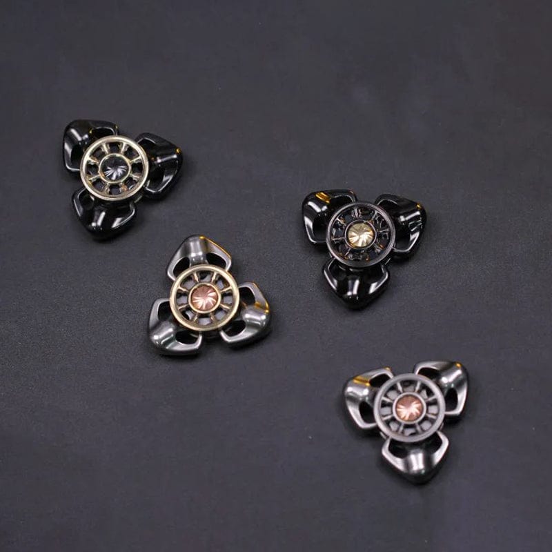 Spinning Top – Chimago Exorcism | Stainless Steel Copper Zirconium Damascus EDC Spinner