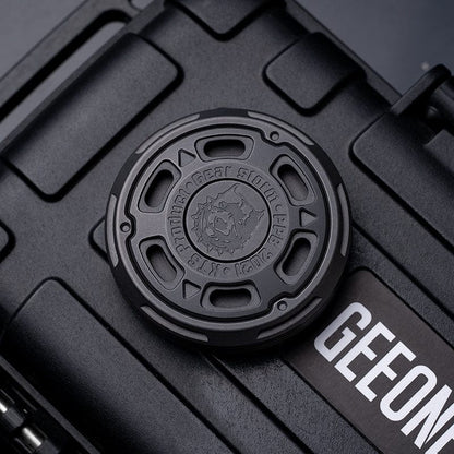 Tactile Coin – GEEOne Gear Storm | Stainless Steel Brass Titanium Zirconium Haptic EDC Coin