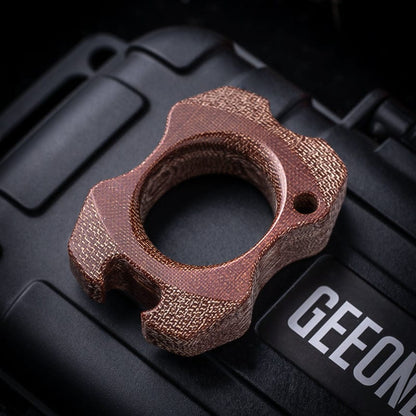 Pocket Tool – KASFLY Single Knuckle Duster | Titanium Zirconium Bronze EDC Multi Tool