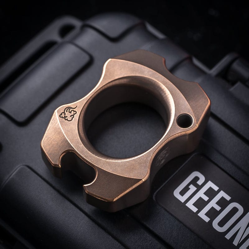 Pocket Tool – KASFLY Single Knuckle Duster | Titanium Zirconium Bronze EDC Multi Tool