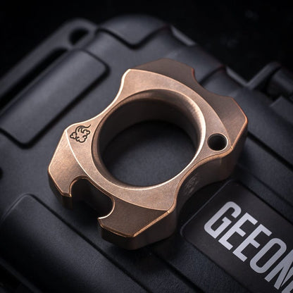 Pocket Tool – KASFLY Single Knuckle Duster | Titanium Zirconium Bronze EDC Multi Tool