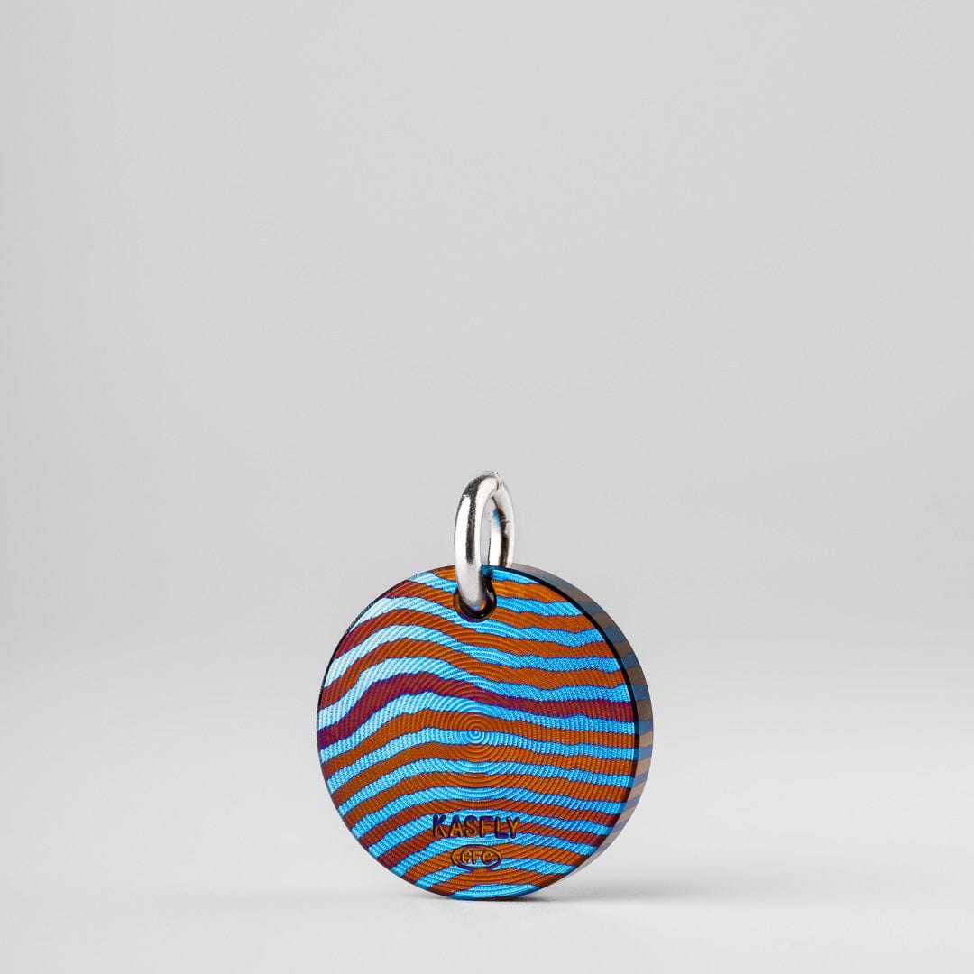 Knife Bead – KASFLY Primer Disc Pendant | Mokuti Damascus Superconductor EDC Disc