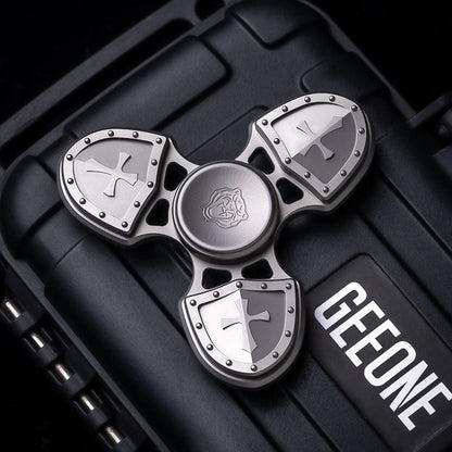 Fidget Spinner – KASFLY Tri-Crusader | Titanium Bronze EDC Tri-Blade Spinner