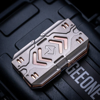 Fidget Slider – GEEOne Warshield | Stainless Steel Zirconium Copper Titanium EDC