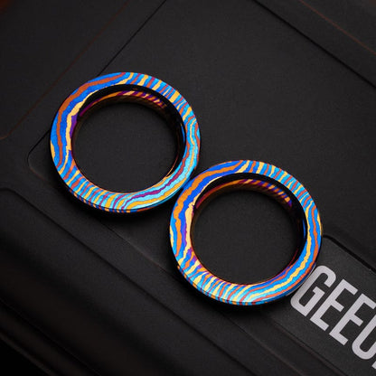 Fidget Slider EDC – GoBiggeR Sinian | Titanium Zirconium Gold Steel Premium Push Slider