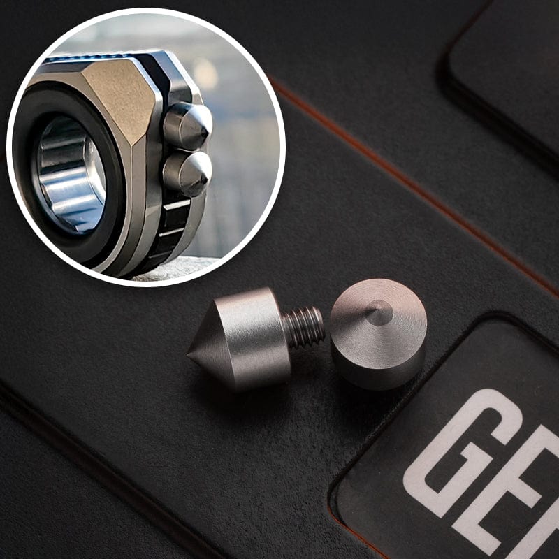 Fidget Slider EDC – GoBiggeR Sinian | Titanium Zirconium Gold Steel Premium Push Slider