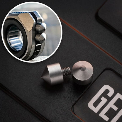 Fidget Slider EDC – GoBiggeR Sinian | Titanium Zirconium Gold Steel Premium Push Slider