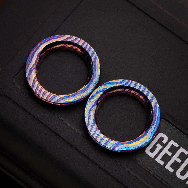 Fidget Slider EDC – GoBiggeR Sinian | Titanium Zirconium Gold Steel Premium Push Slider