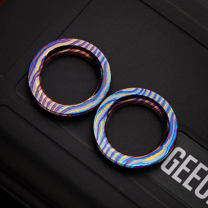 Fidget Slider EDC – GoBiggeR Sinian | Titanium Zirconium Gold Steel Premium Push Slider
