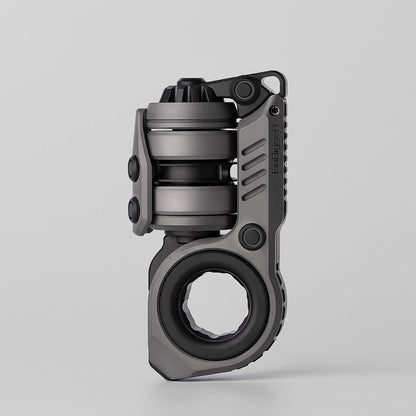 Fidget Slider EDC – GoBiggeR Sinian | Titanium Zirconium Gold Steel Premium Push Slider