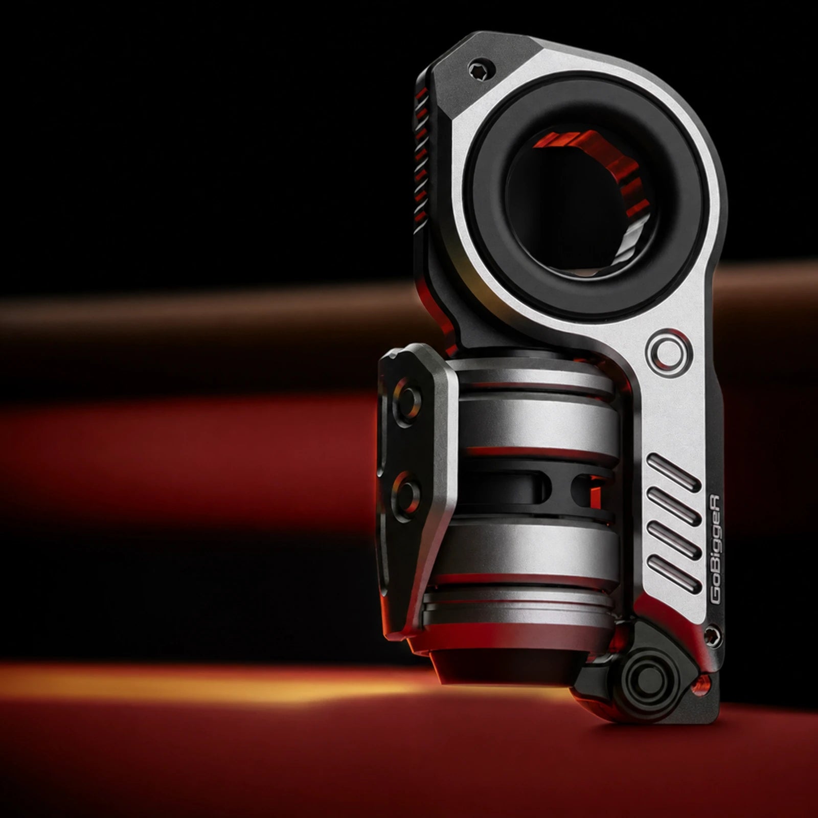 GoBiggeR Aurora metal EDC fidget toy in a silver finish