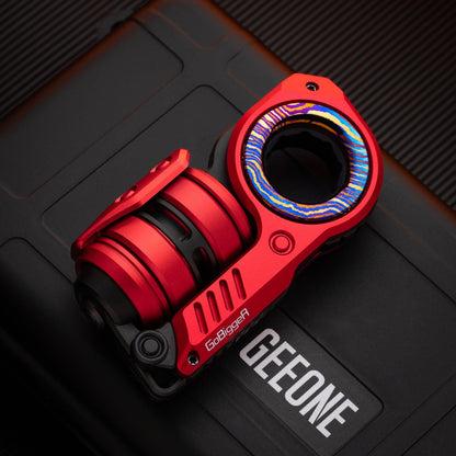Fidget Slider EDC – GoBiggeR Sinian Lite | Aluminum Titanium Zirconium Mokuti Push Slider