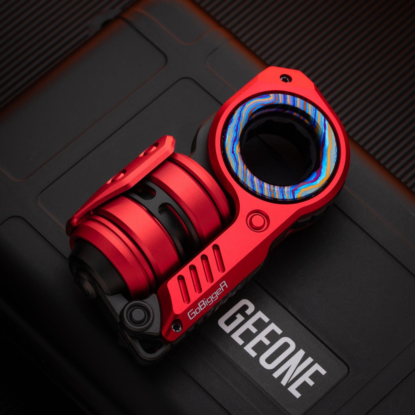 Fidget Slider EDC – GoBiggeR Sinian Lite | Aluminum Titanium Zirconium Mokuti Push Slider