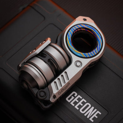 Fidget Slider EDC – GoBiggeR Sinian Lite | Aluminum Titanium Zirconium Mokuti Push Slider