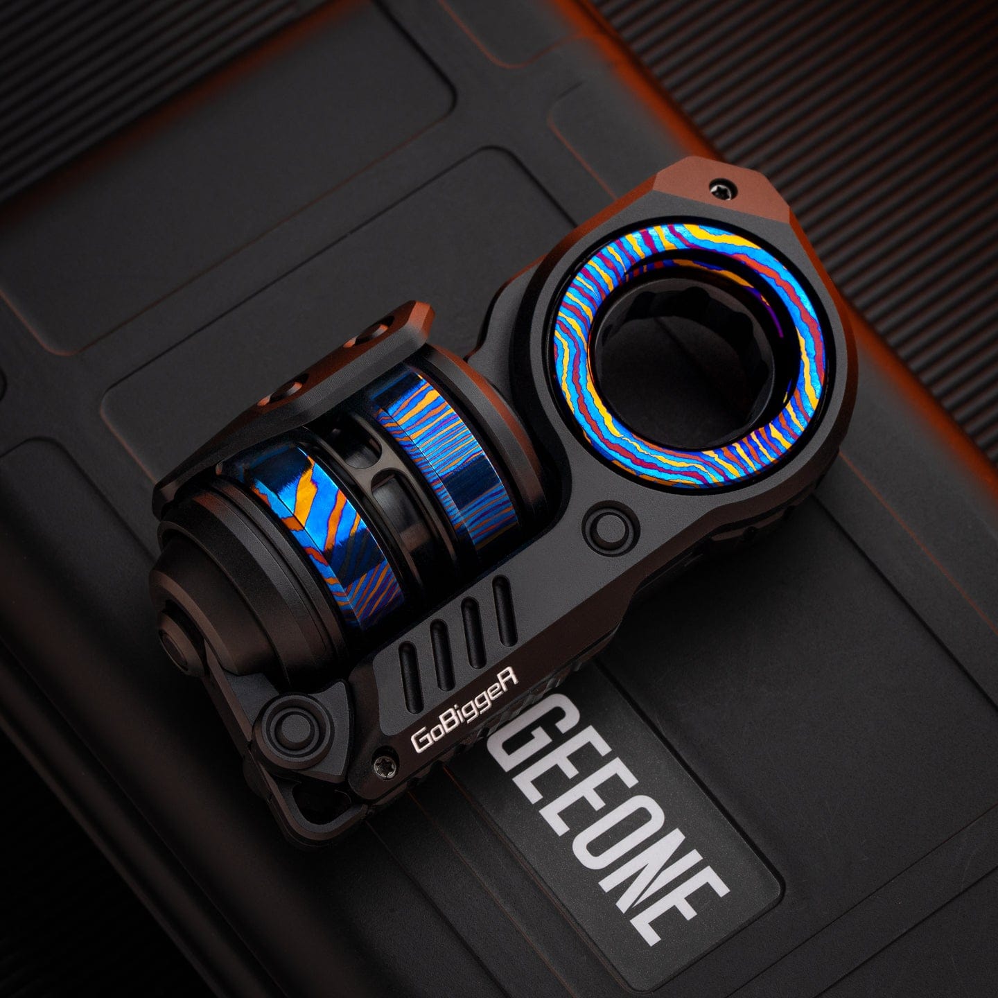 Fidget Slider EDC – GoBiggeR Sinian Lite | Aluminum Titanium Zirconium Mokuti Push Slider