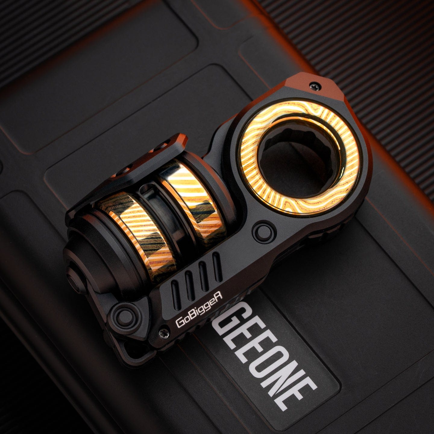 Fidget Slider EDC – GoBiggeR Sinian Lite | Aluminum Titanium Zirconium Mokuti Push Slider