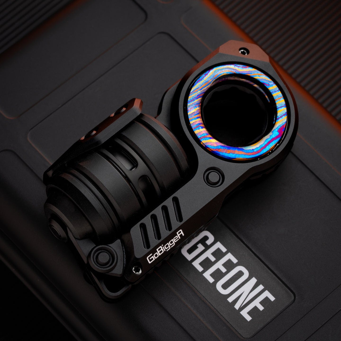 Fidget Slider EDC – GoBiggeR Sinian Lite | Aluminum Titanium Zirconium Mokuti Push Slider