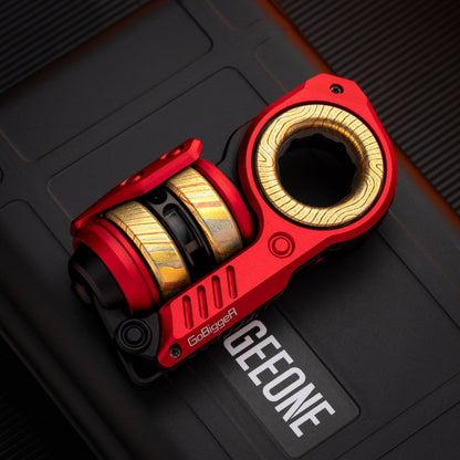 Fidget Slider EDC – GoBiggeR Sinian Lite | Aluminum Titanium Zirconium Mokuti Push Slider