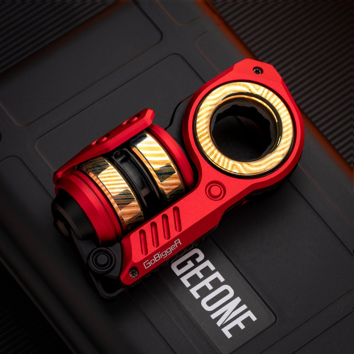 Fidget Slider EDC – GoBiggeR Sinian Lite | Aluminum Titanium Zirconium Mokuti Push Slider