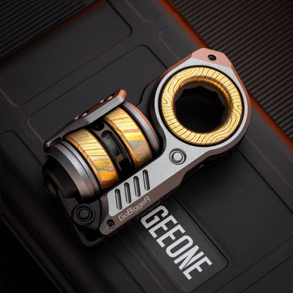 Fidget Slider EDC – GoBiggeR Sinian Lite | Aluminum Titanium Zirconium Mokuti Push Slider