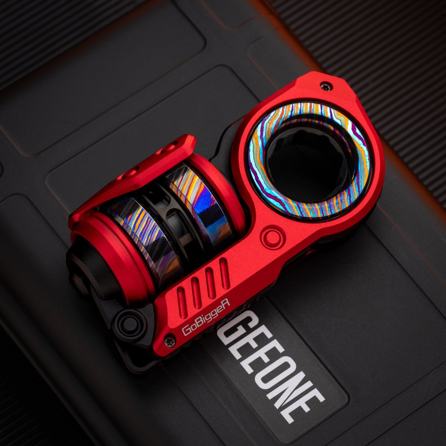 Fidget Slider EDC – GoBiggeR Sinian Lite | Aluminum Titanium Zirconium Mokuti Push Slider