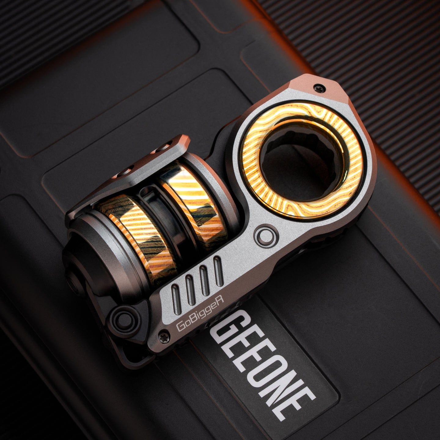Fidget Slider EDC – GoBiggeR Sinian Lite | Aluminum Titanium Zirconium Mokuti Push Slider