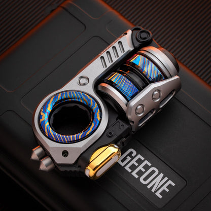 Fidget Slider EDC – GoBiggeR Sinian Lite | Aluminum Titanium Zirconium Mokuti Push Slider