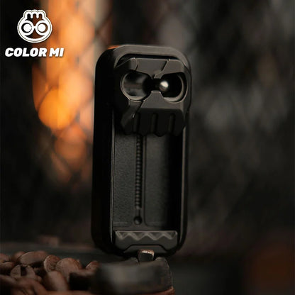 Skull fidget slider - Black-Coated Titanium Alloy