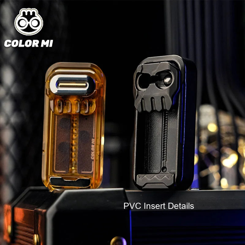 Skull black and PEI versions showing PVC insert details