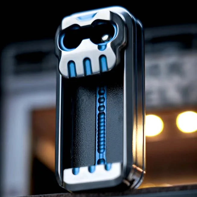 Skull fidget slider - Heat-Blued Titanium Alloy