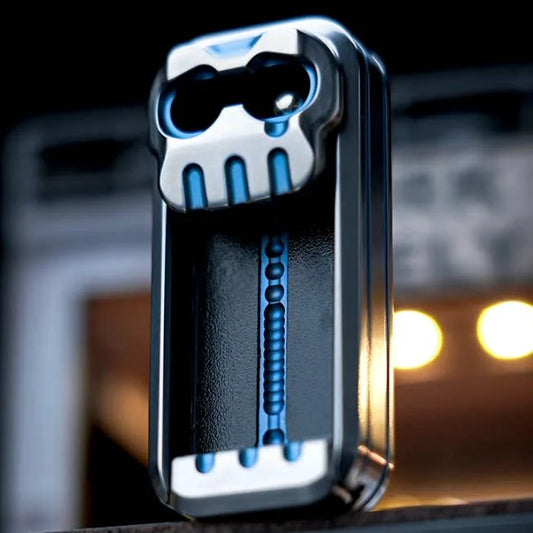 Skull fidget slider - Heat-Blued Titanium Alloy