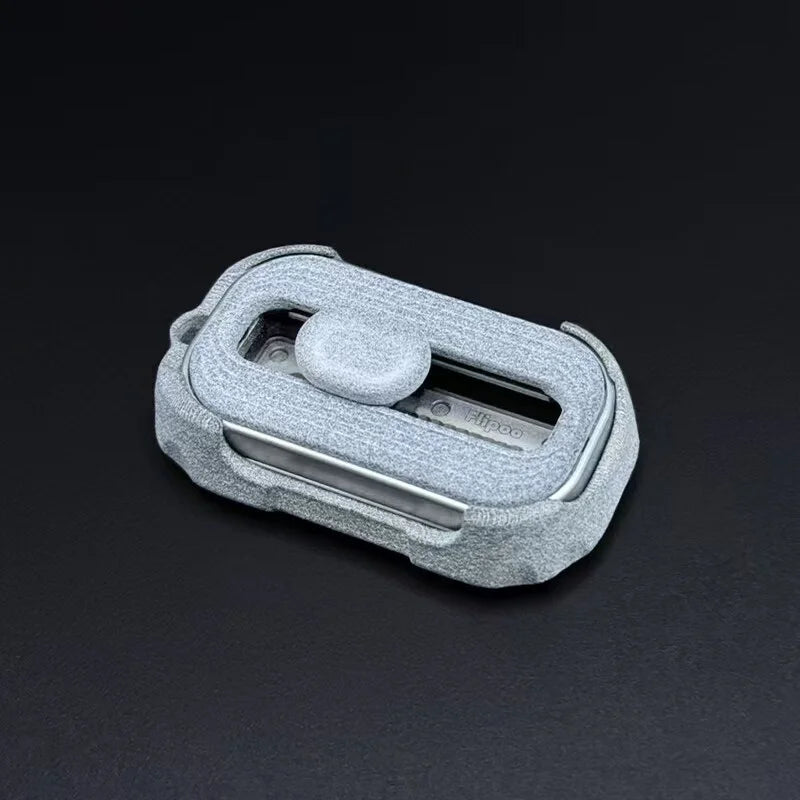 Gray nylon Flipoo armor shown installed on a toy