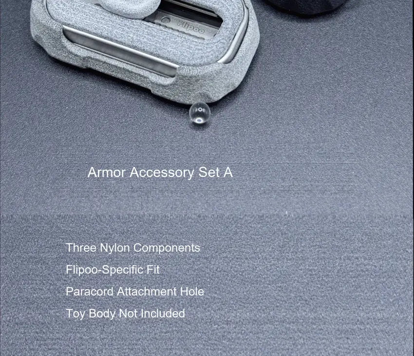 Flipoo model-specific three-piece nylon armor accessory set A; toy body not included