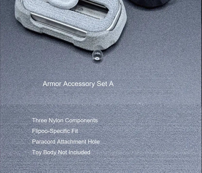 Flipoo model-specific three-piece nylon armor accessory set A; toy body not included