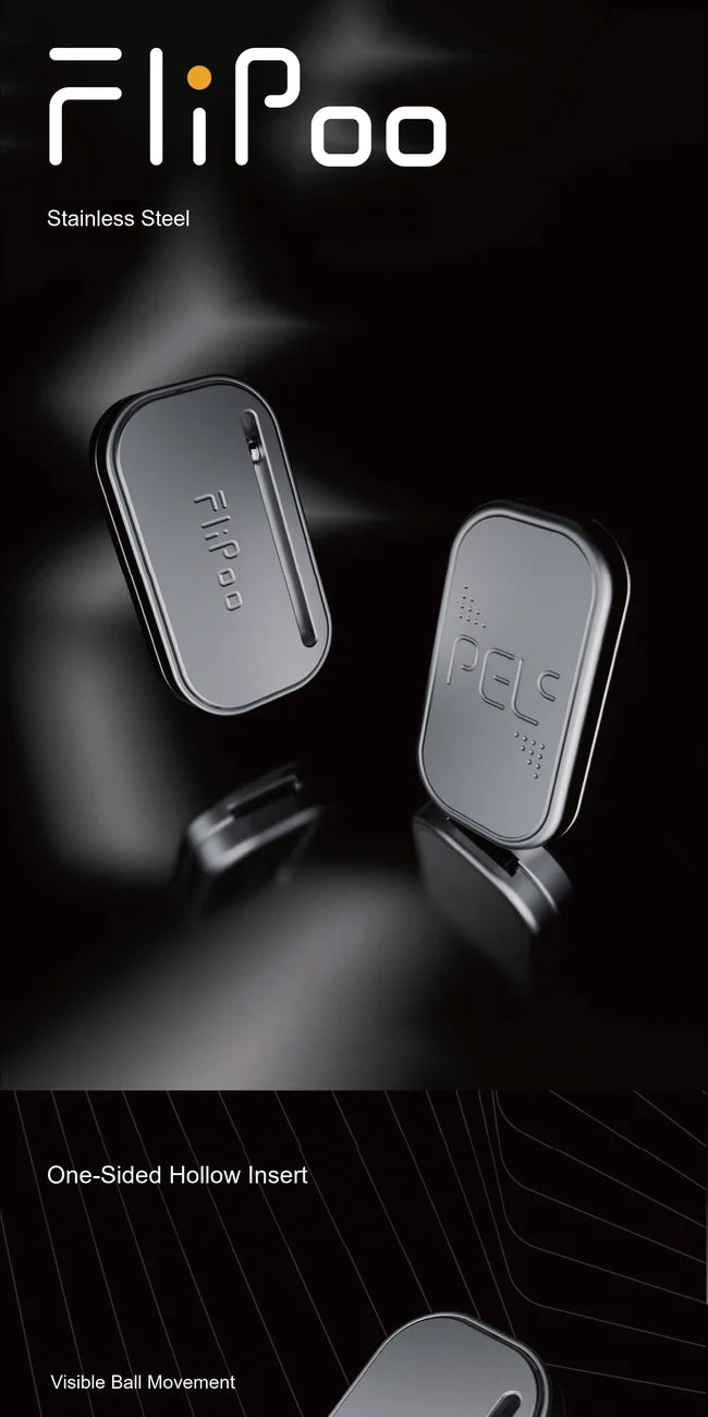 PEL Flipoo stainless steel body and one-sided hollow insert detail
