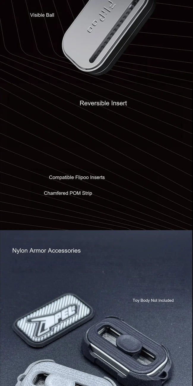 PEL Flipoo reversible insert and separately sold nylon armor demonstrations; toy body not included with armor