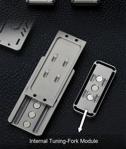 Opened standard Agile slider showing its internal tuning-fork module