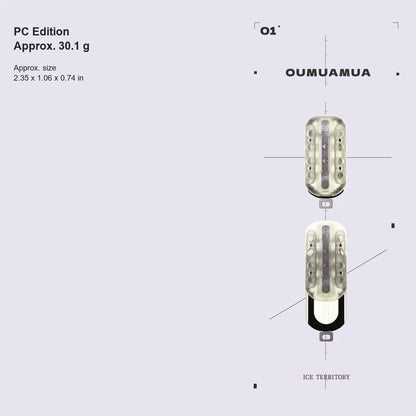 PC Ice Territory Oumuamua dimension and weight illustration