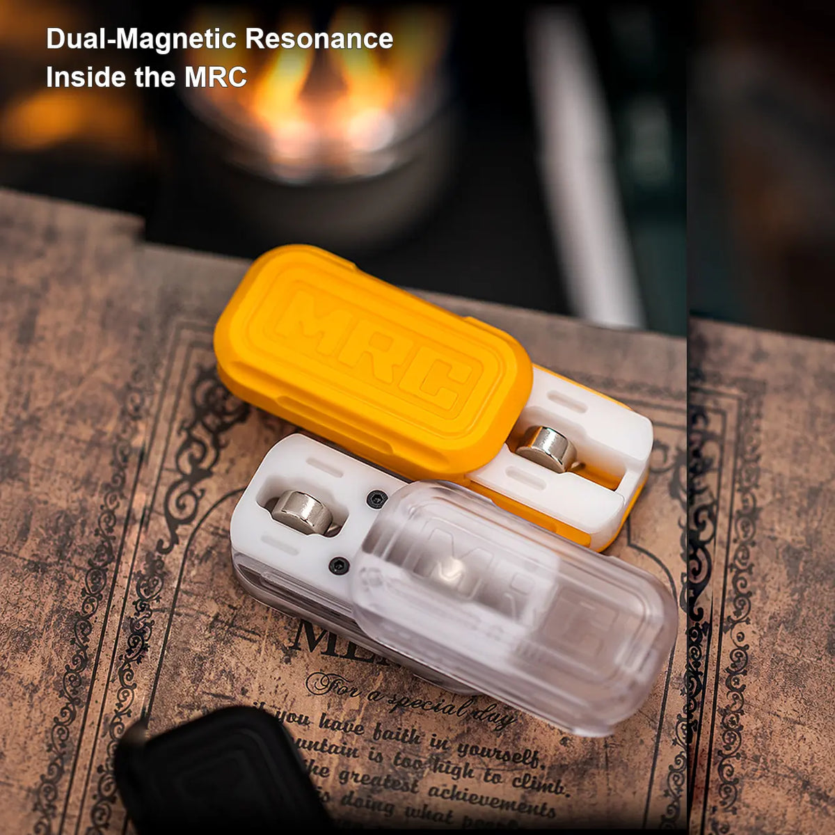MRC magnetic mechanism shown with the sliding panel open