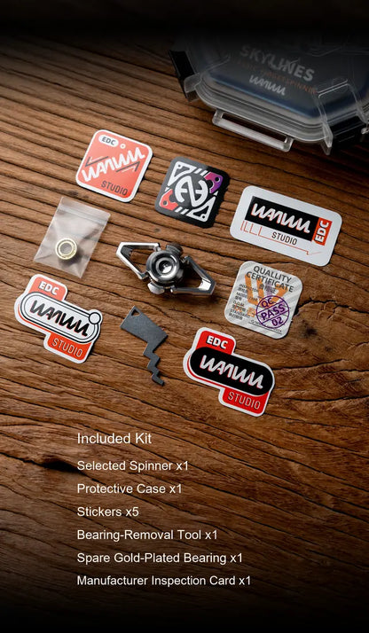Skylines spinner case and included kit items